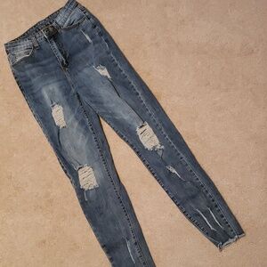 Shein high-waisted cut off jeans